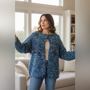 VINTAGE KNITTER CAPE JACKET